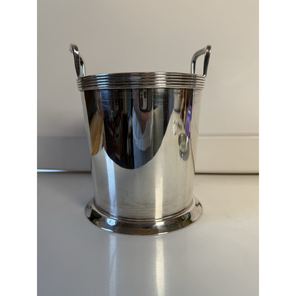 Silver Plated William Sonoma Heirloom Collection Bucket Candle Holder Handles